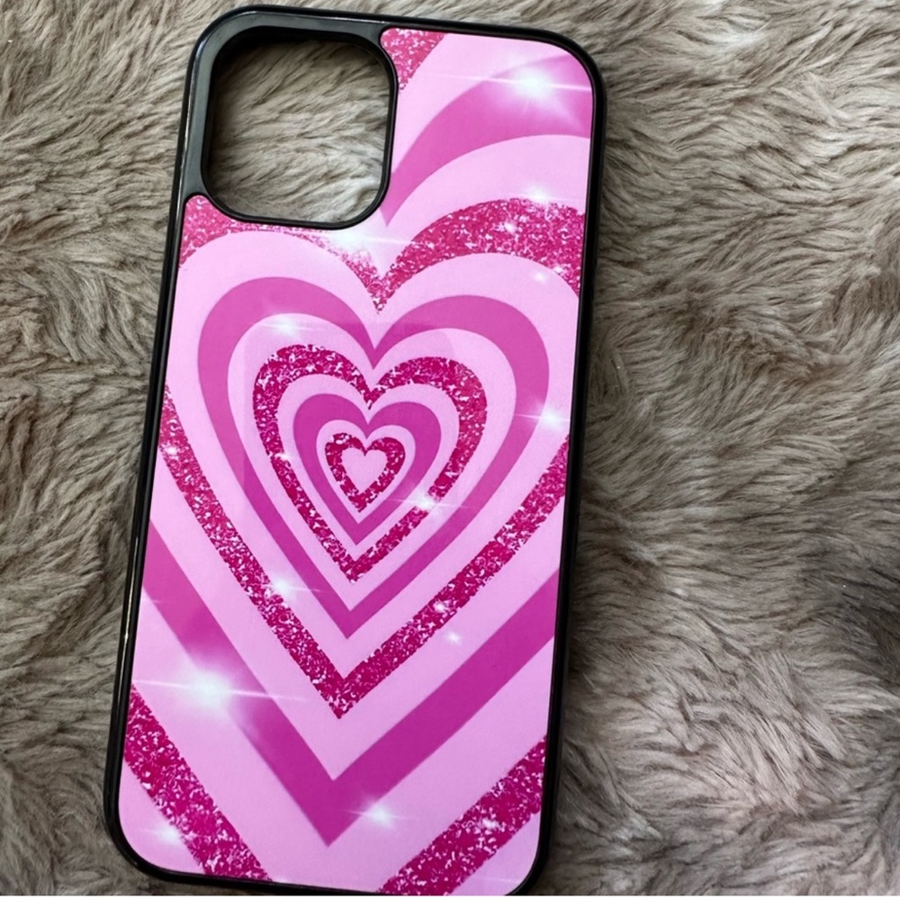 Pink Heart iPhone 12 Pro Max Two Layer Safe Case